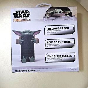Star Wars Mandalorian Flexi Phone Holder Stand Black and Green